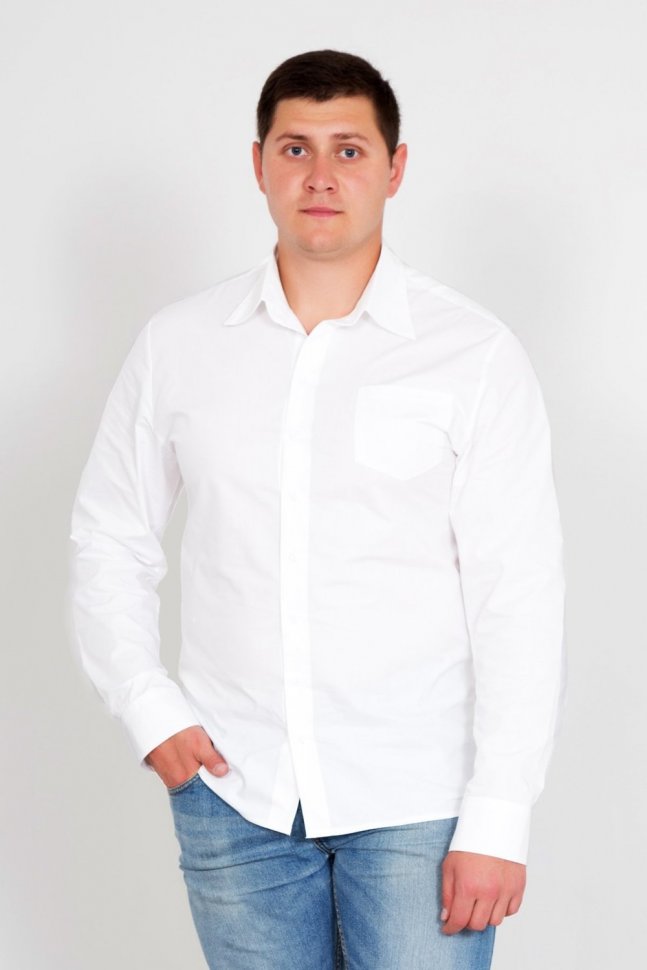 Рубашка мужская Антон рр Инсантрик белого цвета
