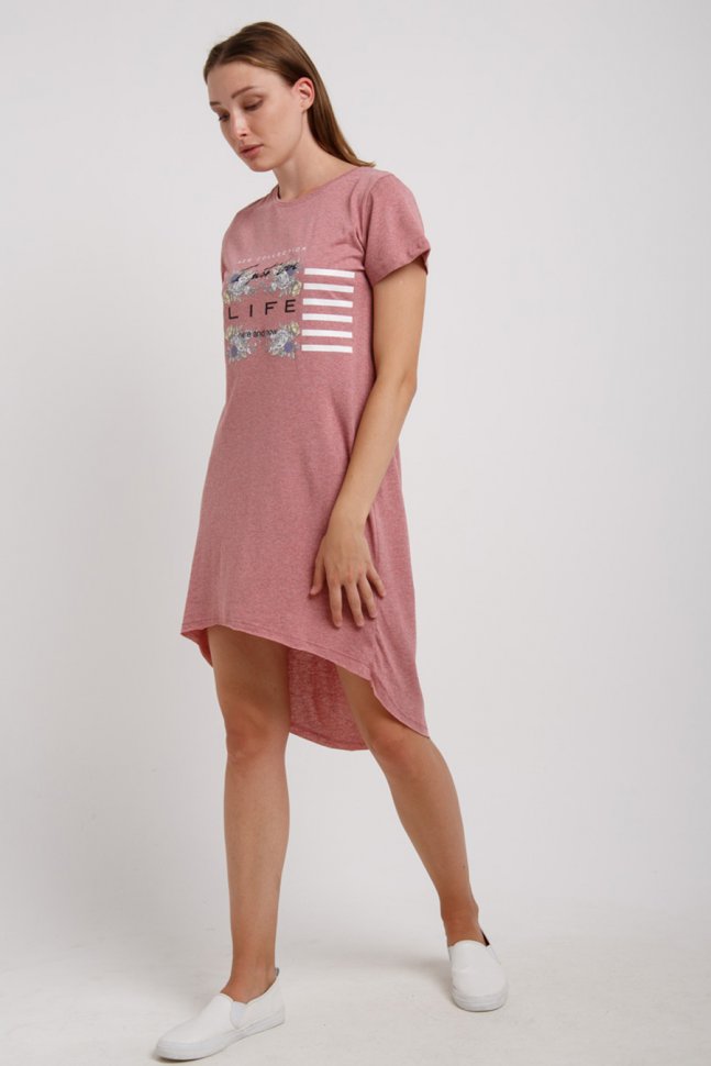 Платье трикотажное Лайф (розовое) от Инсантрик RU
