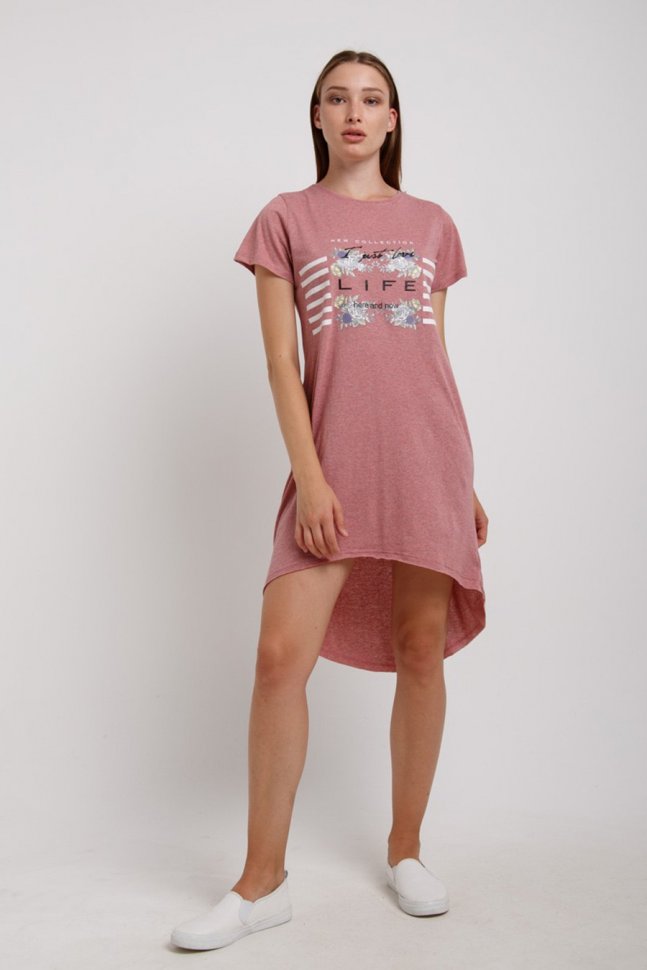 Платье трикотажное Лайф (розовое) от Инсантрик RU