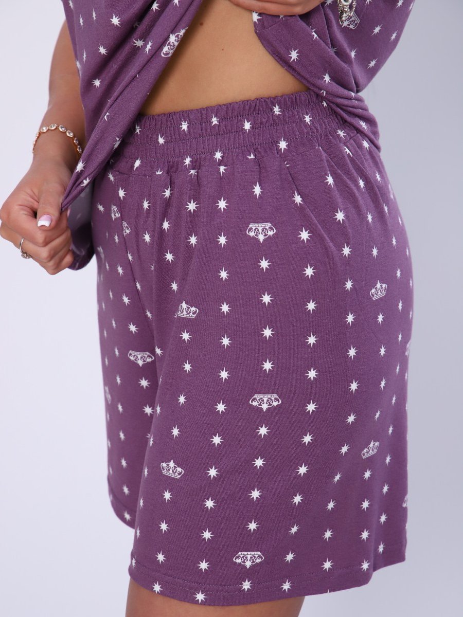 Пижама вискозная Дарьяна (фиолетовая)