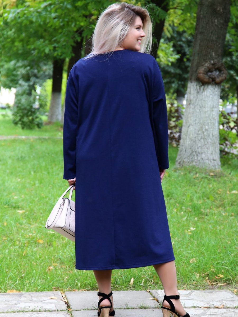 Платье трикотажное Патти (синее)