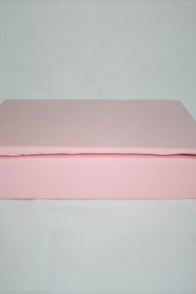 Простынь на резинке трикотажная 90x200 (розовая) зк