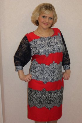 Платье трикотажное Лакиша (красное)