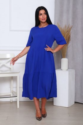 Платье штапельное Перузия (синее) дб