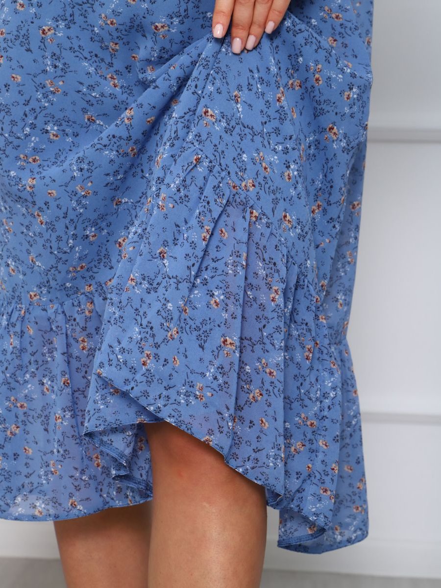Платье шифоновое Бояна (синее)