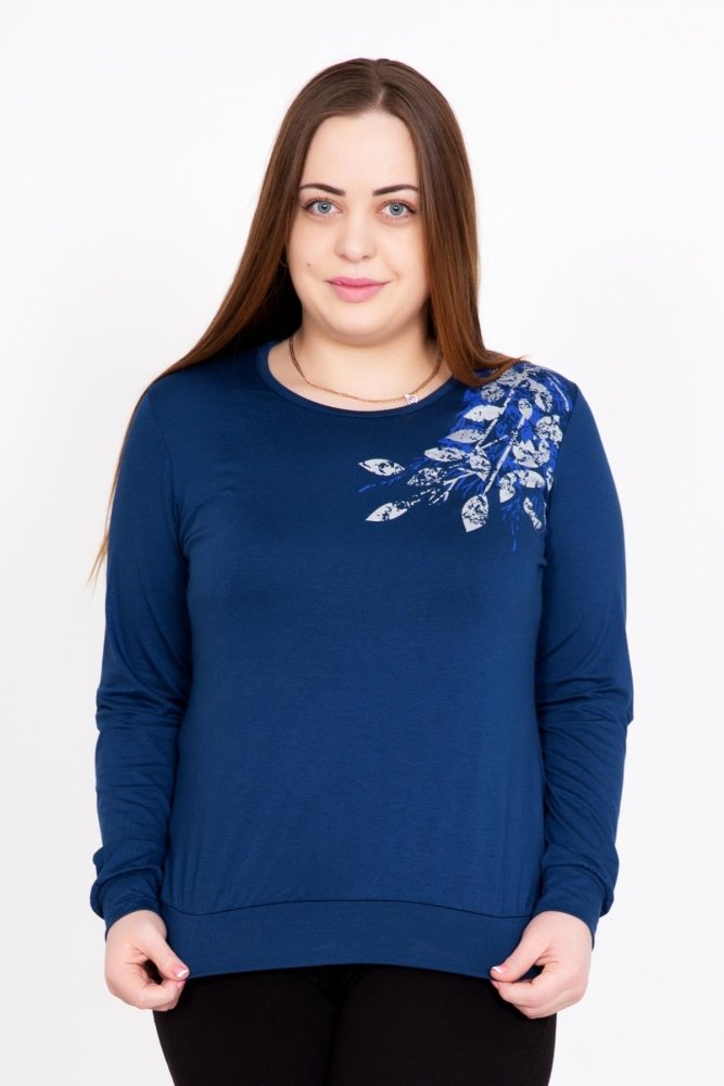 Блуза вискозная Лира (синяя)